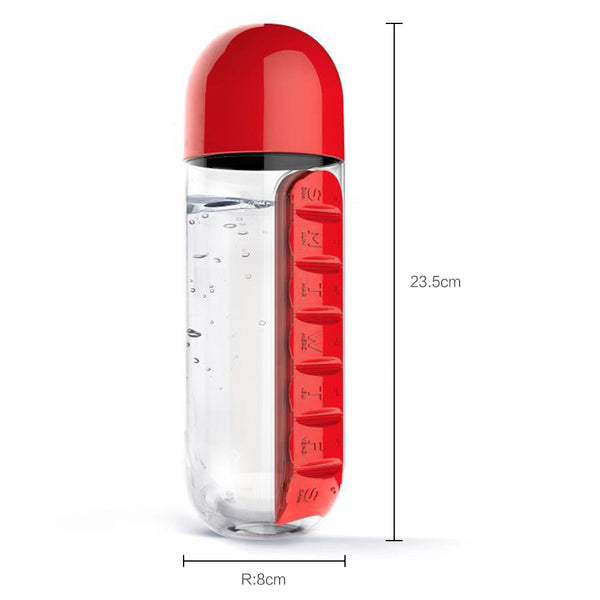 Creative Water Bottle with Medicine Kit