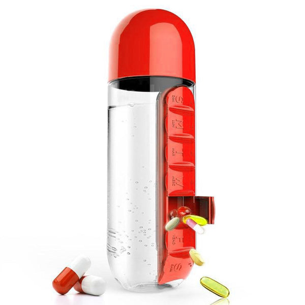 Creative Water Bottle with Medicine Kit